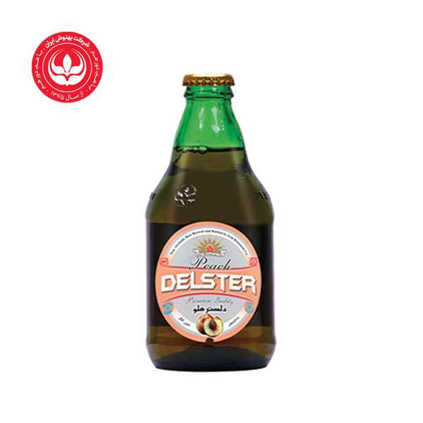 دلستر هلو شیشه 330cc باکس 12تایی