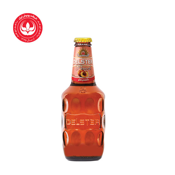 دلستر خمره ای هلو شیشه 330cc باکس 12تایی