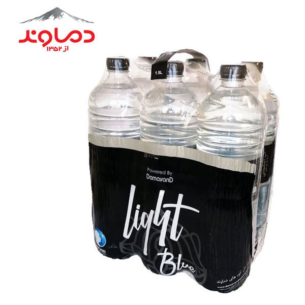 آب آشامیدنی لایت بلو دماوند پت 1500cc باکس 6 تایی